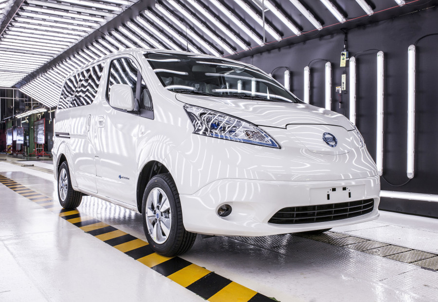 Planta de Zona Franca e NV200 equipada con la bateria de 40 kWh
