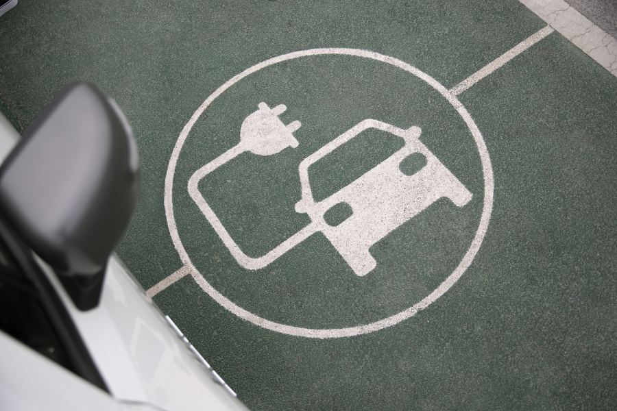 Close up on electric car charging2