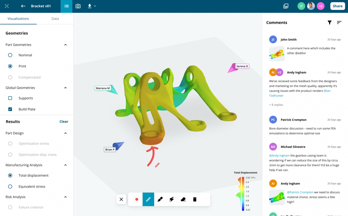 3D Whiteboard   experience build with Nexus for developers